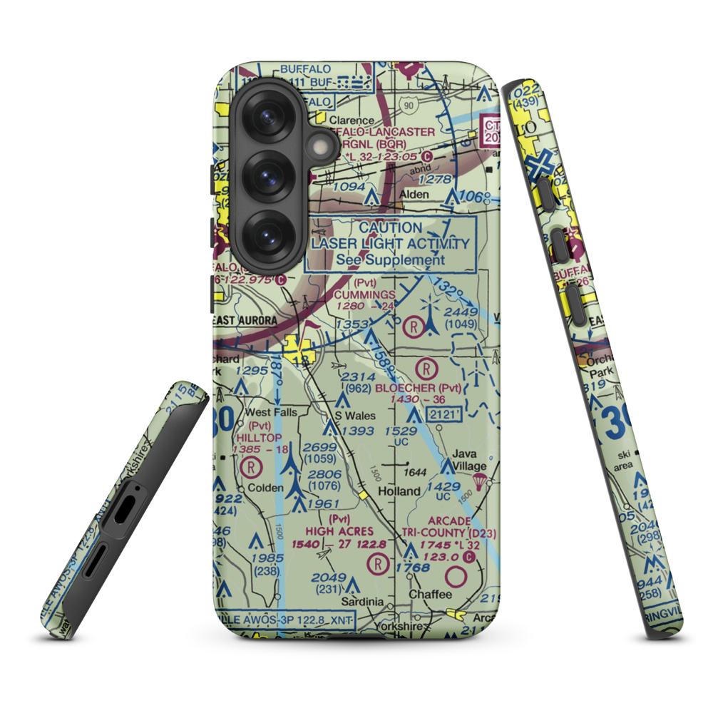 Donnelly's Airport (NK12) VFR Sectional Samsung Phone Case Samsung Galaxy S25 Plus model shown
