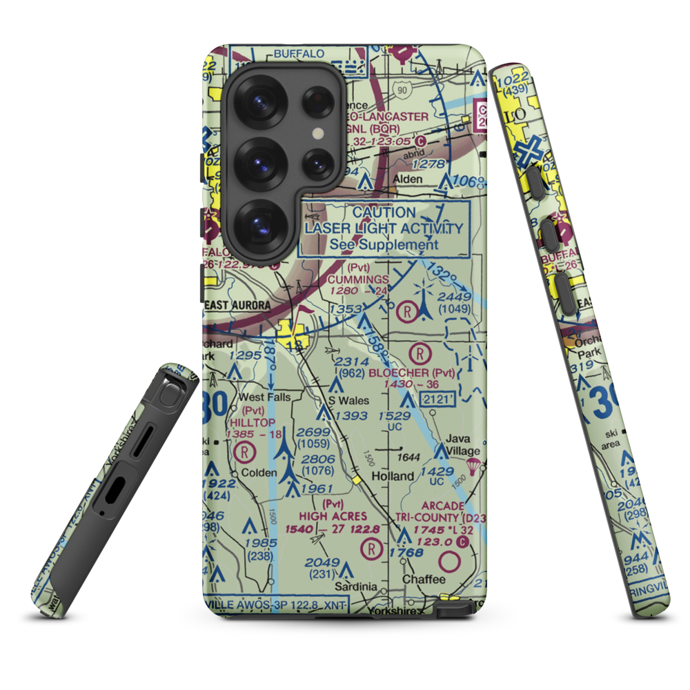 Donnelly's Airport (NK12) VFR Sectional Samsung Phone Case Samsung Galaxy S25 Ultra model shown