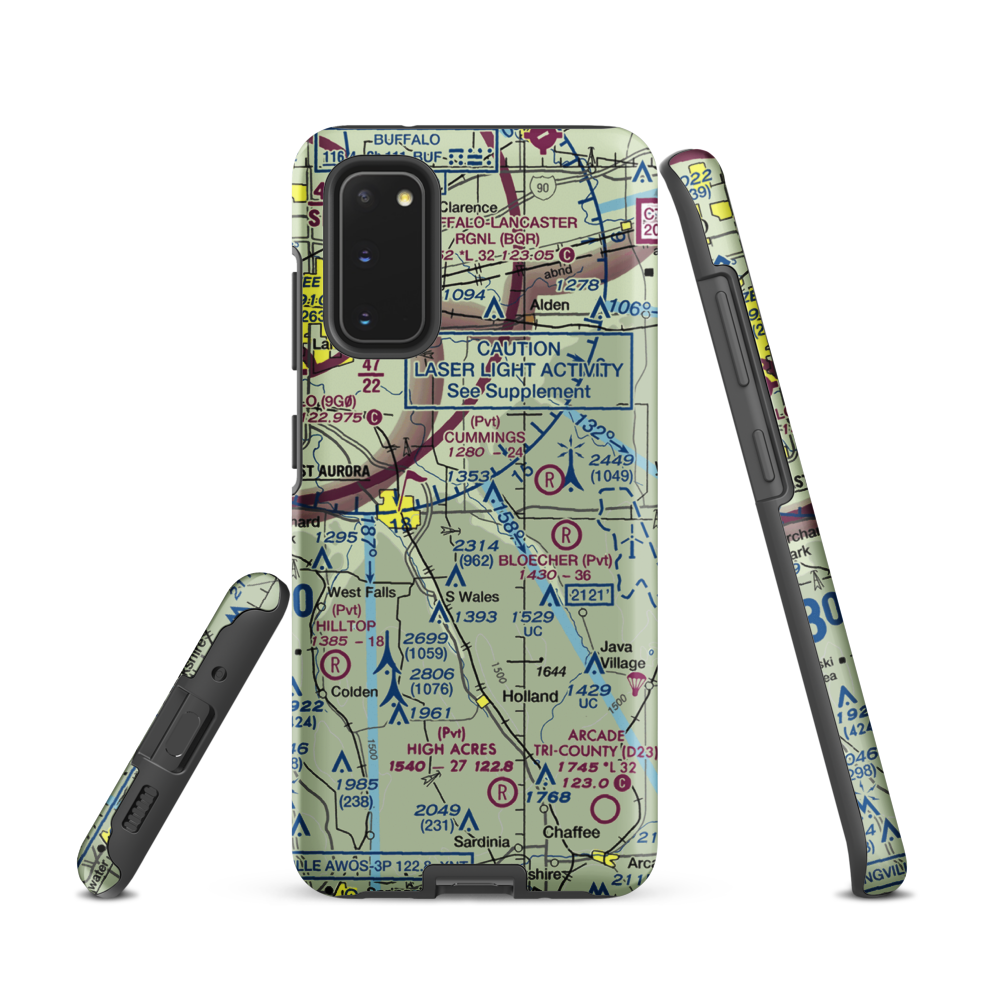 Donnelly's Airport (NK12) VFR Sectional Samsung Phone Case Samsung Galaxy S20 model shown