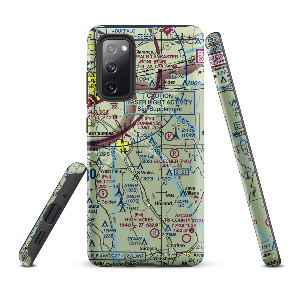 Donnelly's Airport (NK12) VFR Sectional Samsung Phone Case Samsung Galaxy S20 FE model shown