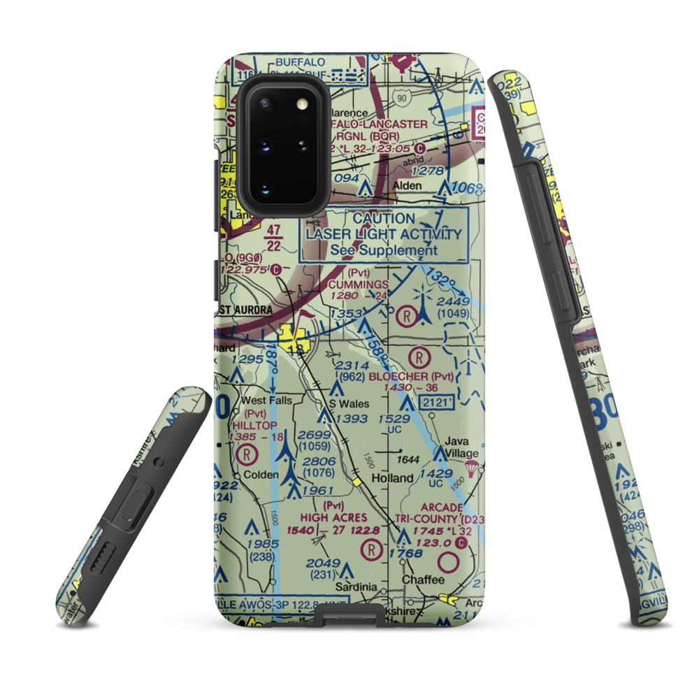 Donnelly's Airport (NK12) VFR Sectional Samsung Phone Case Samsung Galaxy S20 Plus model shown