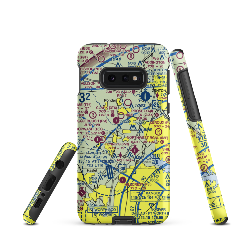 Dooley Airport (0TS1) VFR Sectional Samsung Phone Case Samsung Galaxy S10 Plus model shown