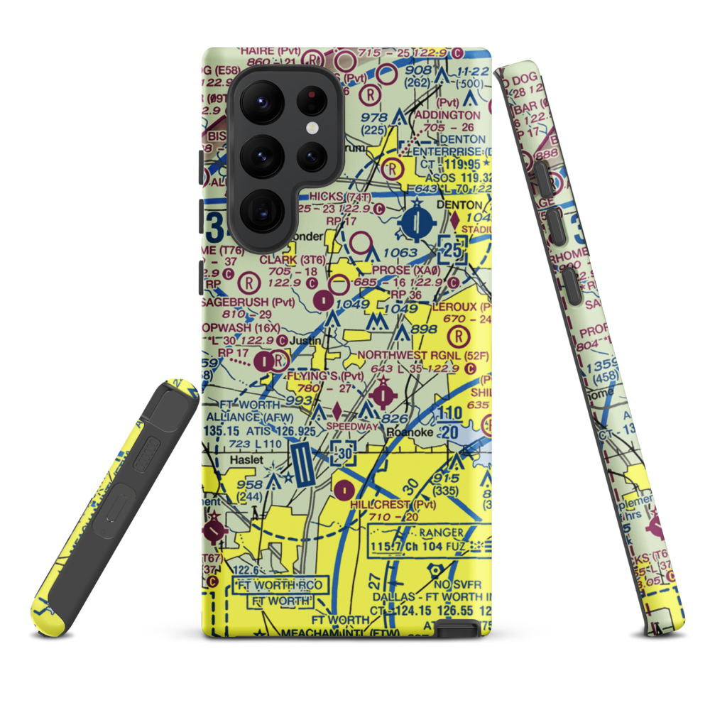 Dooley Airport (0TS1) VFR Sectional Samsung Phone Case Samsung Galaxy S22 Ultra model shown