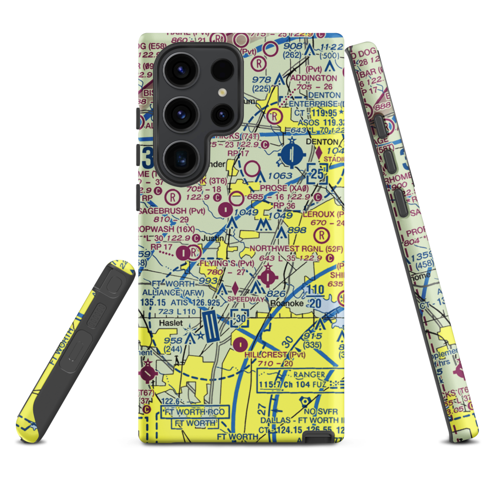 Dooley Airport (0TS1) VFR Sectional Samsung Phone Case Samsung Galaxy S23 Ultra model shown