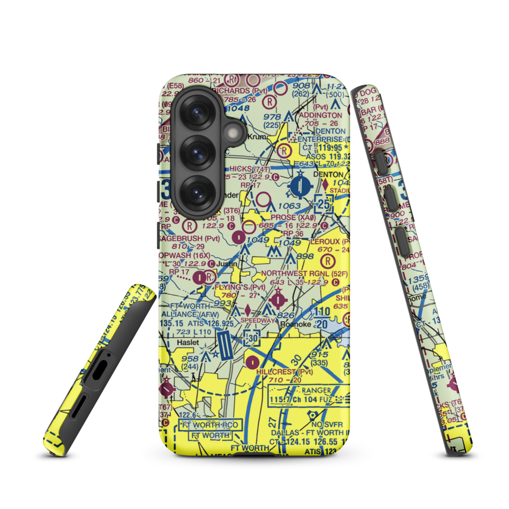 Dooley Airport (0TS1) VFR Sectional Samsung Phone Case Samsung Galaxy S25 model shown