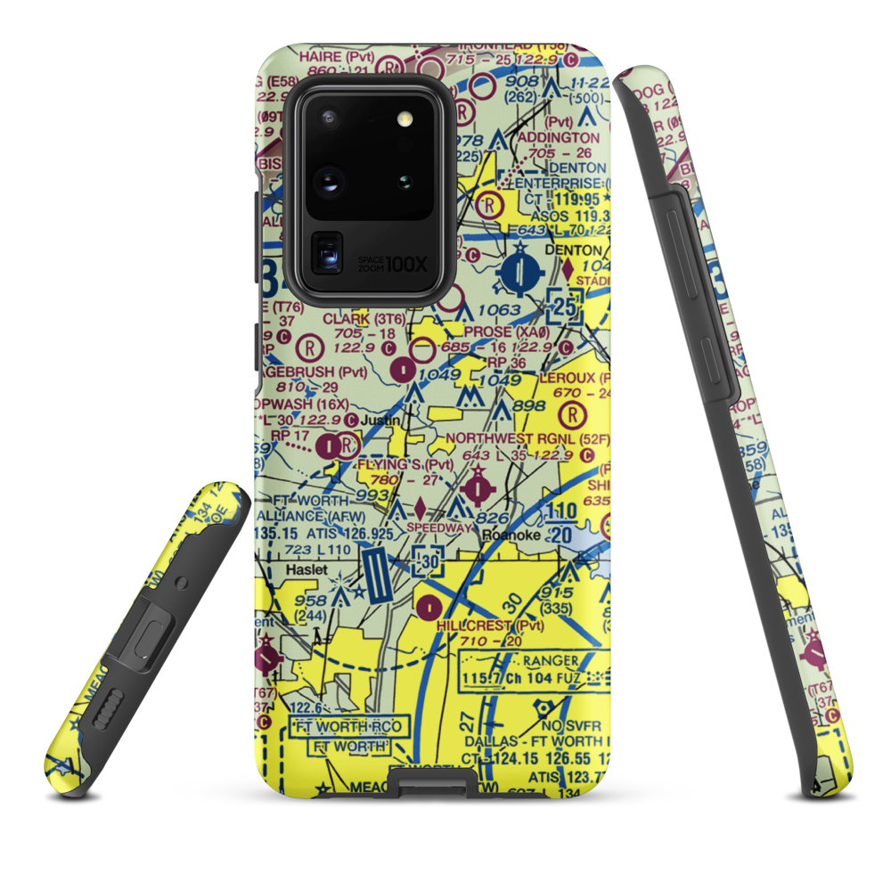 Dooley Airport (0TS1) VFR Sectional Samsung Phone Case Samsung Galaxy S20 Ultra model shown
