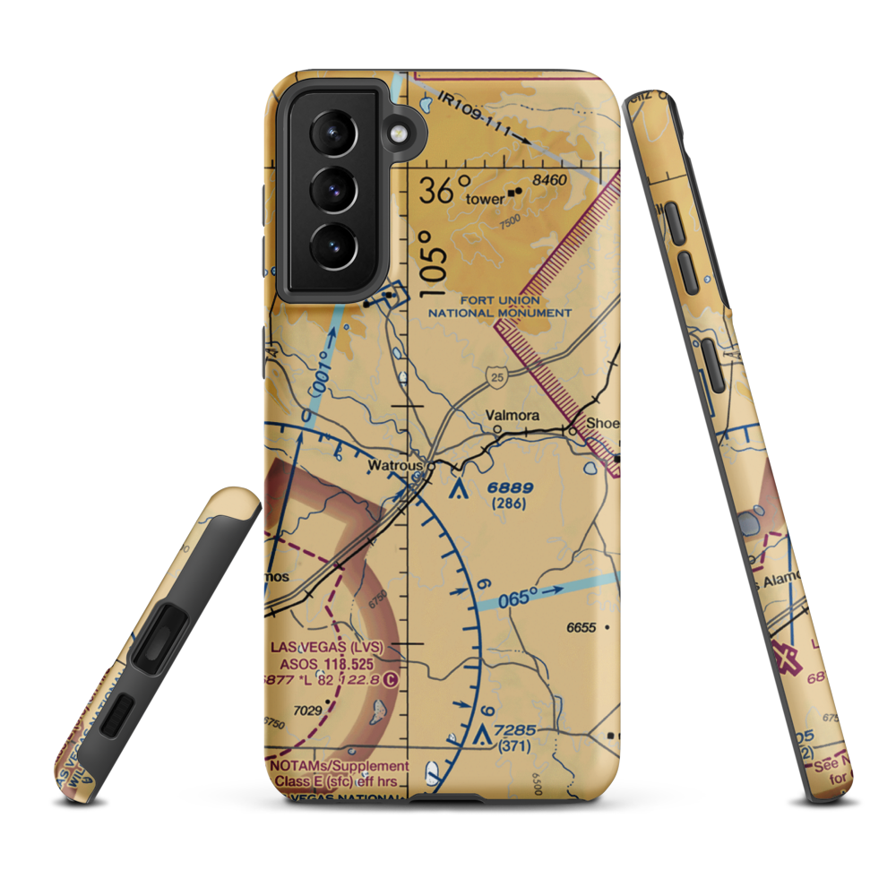 Doolittle Ranch Airport (NM75) VFR Sectional Samsung Phone Case Samsung Galaxy S21 Plus model shown