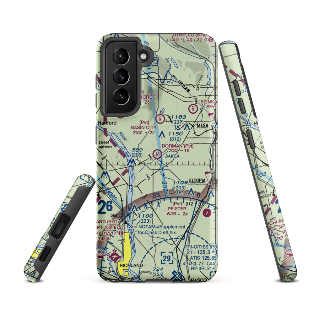 Dorman Field (5WA1) VFR Sectional Samsung Phone Case Samsung Galaxy S21 Ultra model shown