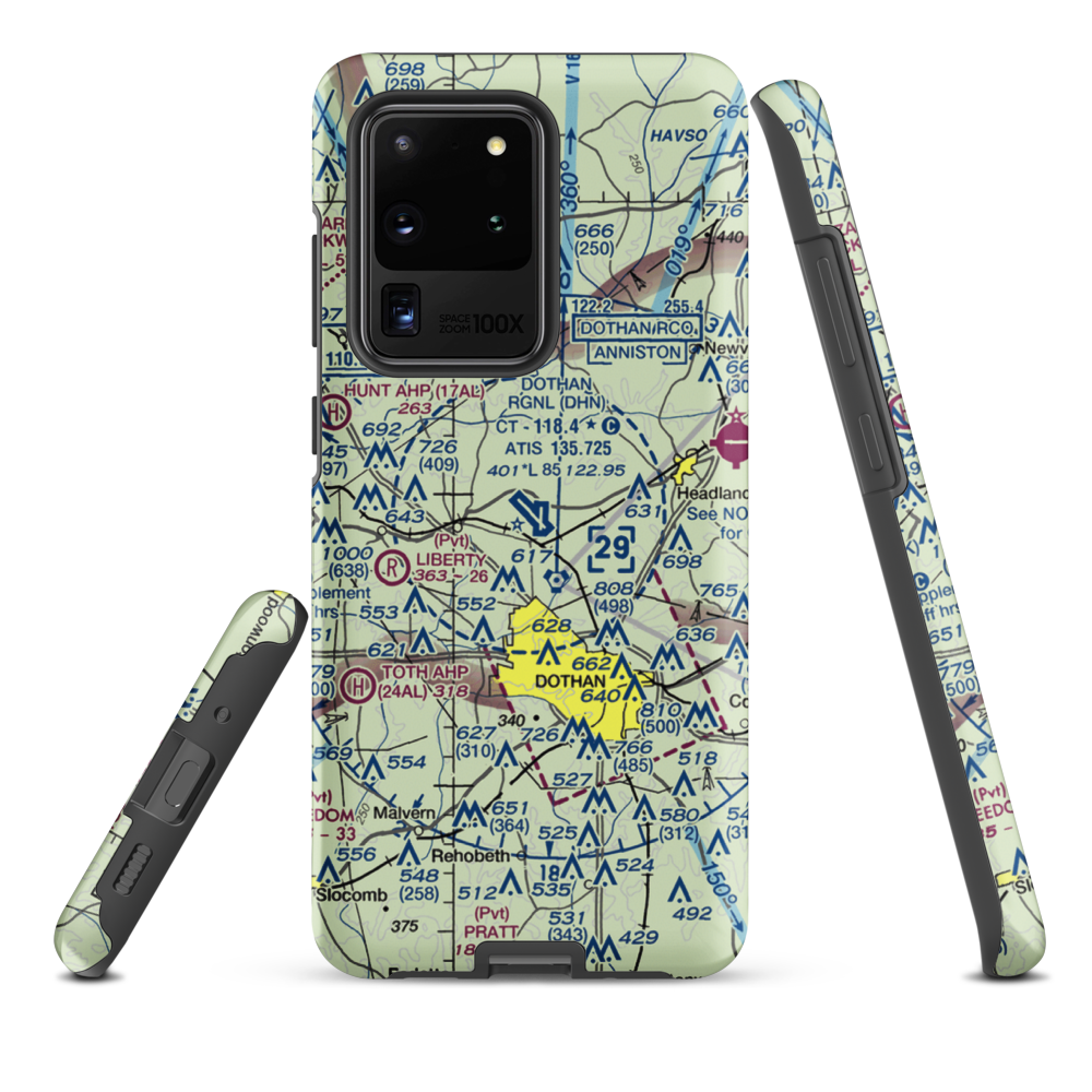 Dothan Regional Airport (DHN) VFR Sectional Samsung Phone Case Samsung Galaxy S20 Ultra model shown