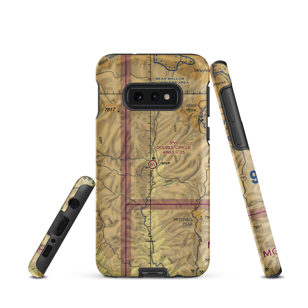 Double Circle Ranch Airport (AZ66) VFR Sectional Samsung Phone Case Samsung Galaxy S10 Plus model shown