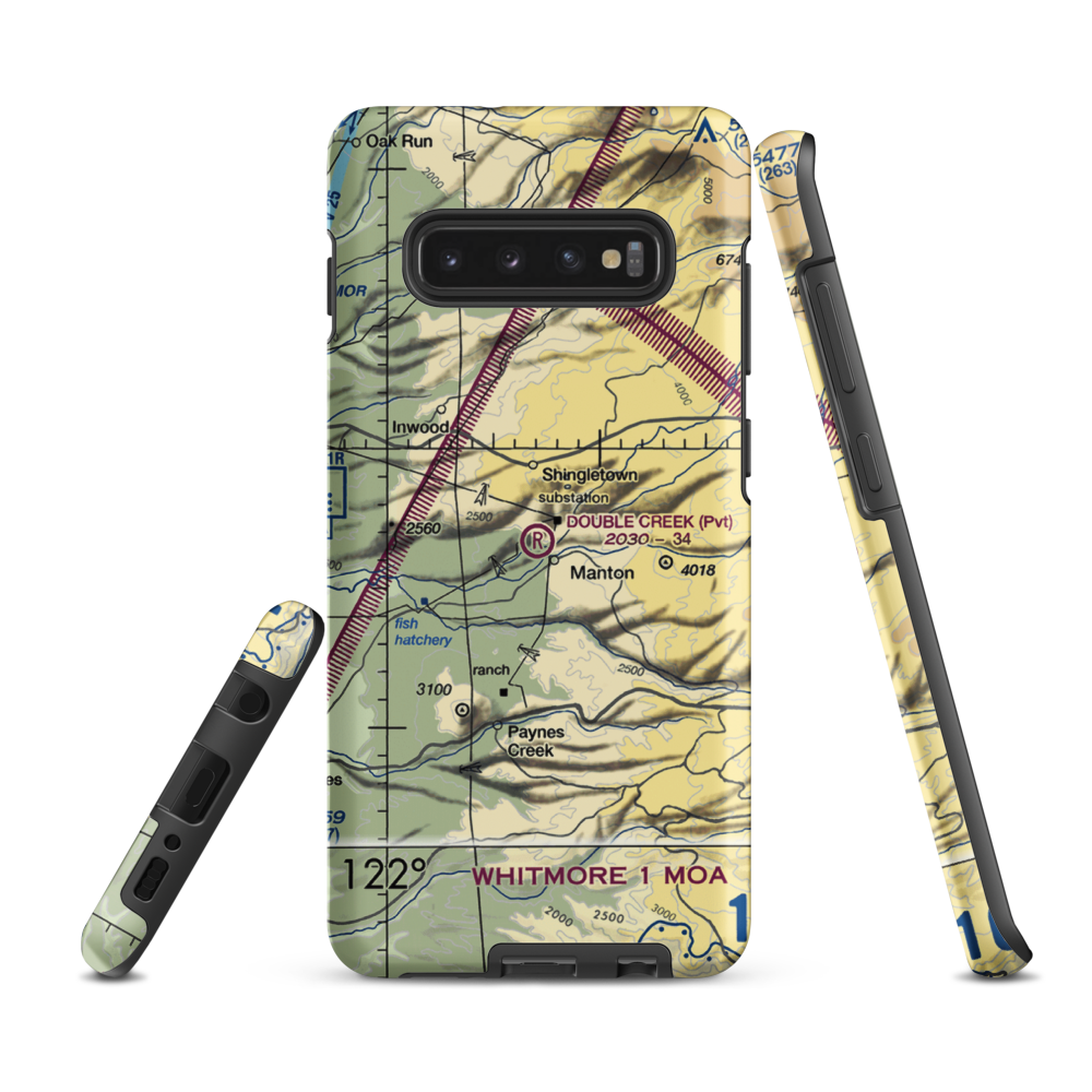 Double Creek Ranch Airport (CN42) VFR Sectional Samsung Phone Case Samsung Galaxy S10 Plus model shown