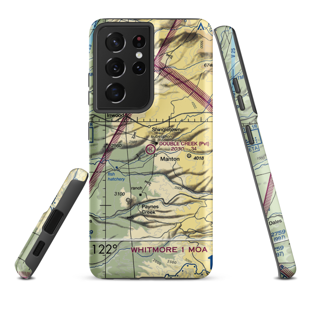 Double Creek Ranch Airport (CN42) VFR Sectional Samsung Phone Case Samsung Galaxy S21 Ultra model shown