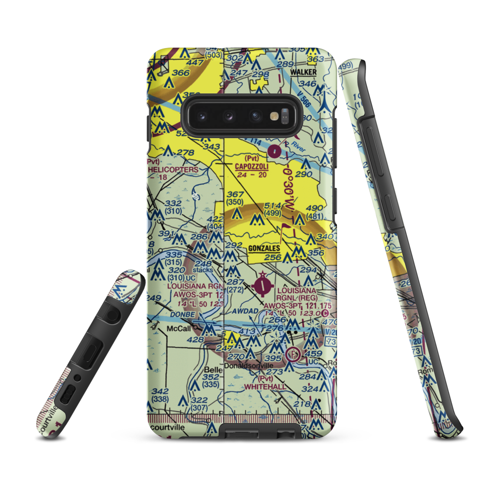 Double H Ranch Airport (0LA1) VFR Sectional Samsung Phone Case Samsung Galaxy S10e model shown