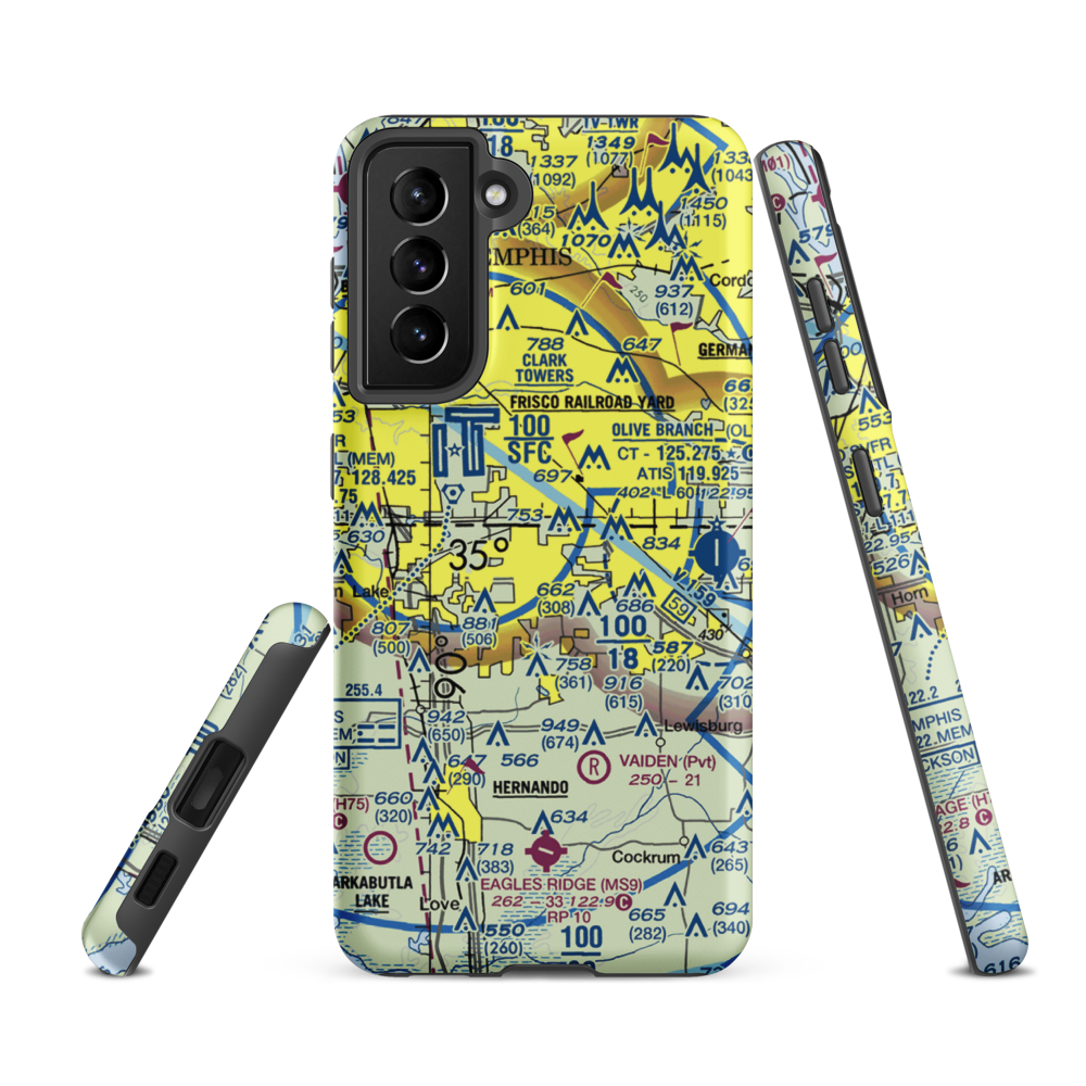 Double O Ranch Airport (MS00) VFR Sectional Samsung Phone Case Samsung Galaxy S21 Ultra model shown