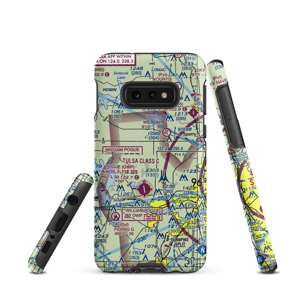 Double W Airport (3OK7) VFR Sectional Samsung Phone Case Samsung Galaxy S10 Plus model shown