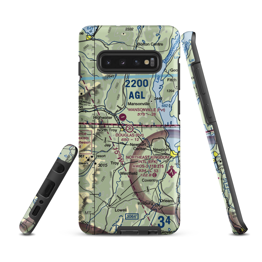 Douglas Field (VT63) VFR Sectional Samsung Phone Case Samsung Galaxy S10 Plus model shown