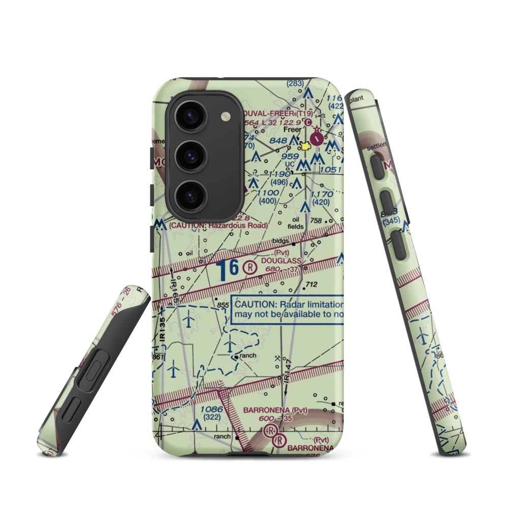 Douglass Ranch Airport (TX56) VFR Sectional Samsung Phone Case Samsung Galaxy S23 model shown