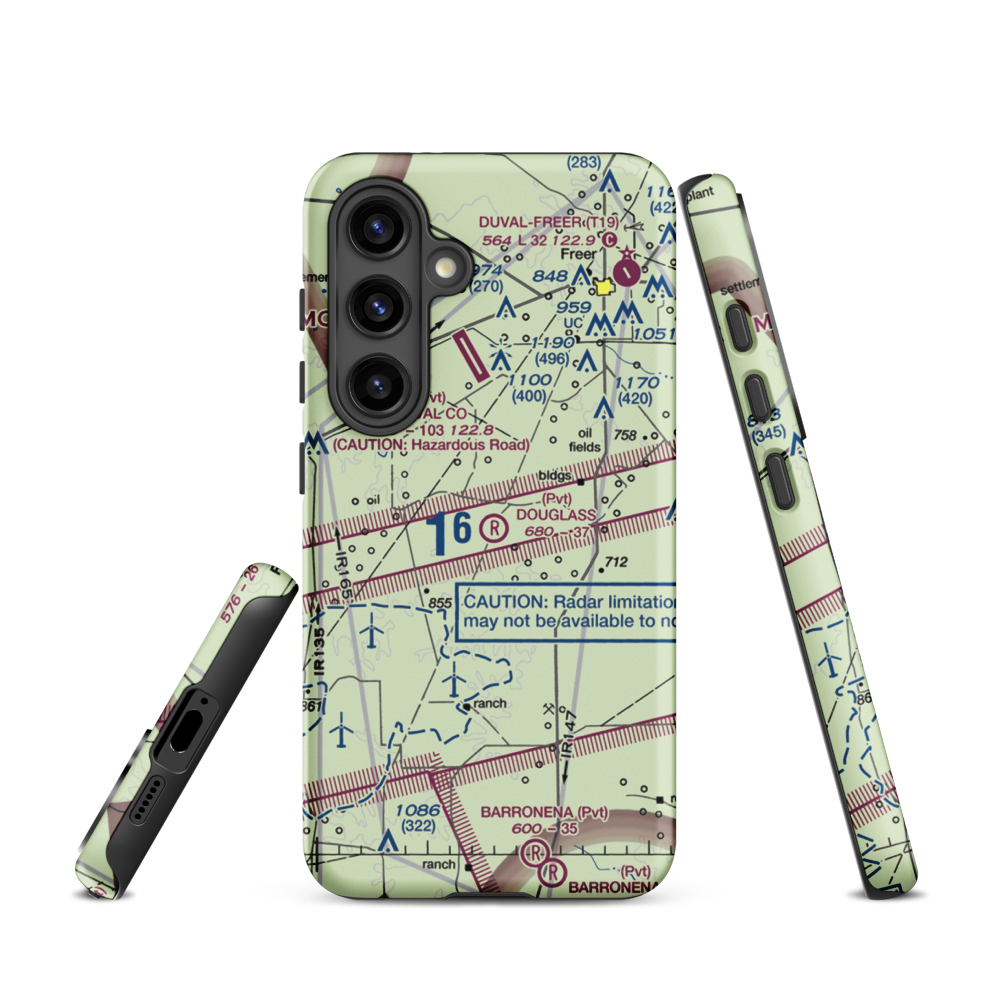 Douglass Ranch Airport (TX56) VFR Sectional Samsung Phone Case Samsung Galaxy S24 model shown
