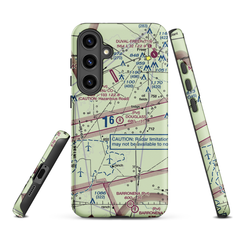 Douglass Ranch Airport (TX56) VFR Sectional Samsung Phone Case Samsung Galaxy S24 Plus model shown