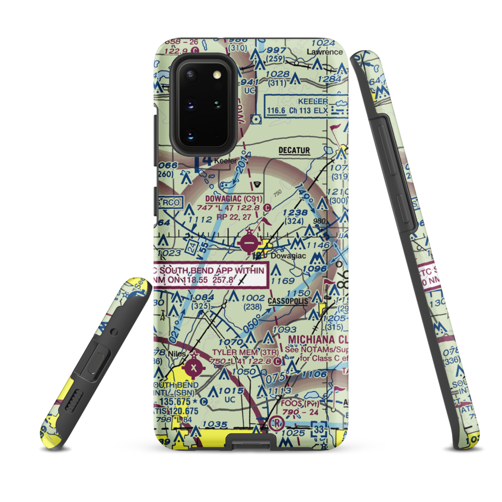 Dowagiac Municipal Airport (C91) VFR Sectional Samsung Phone Case Samsung Galaxy S20 Plus model shown