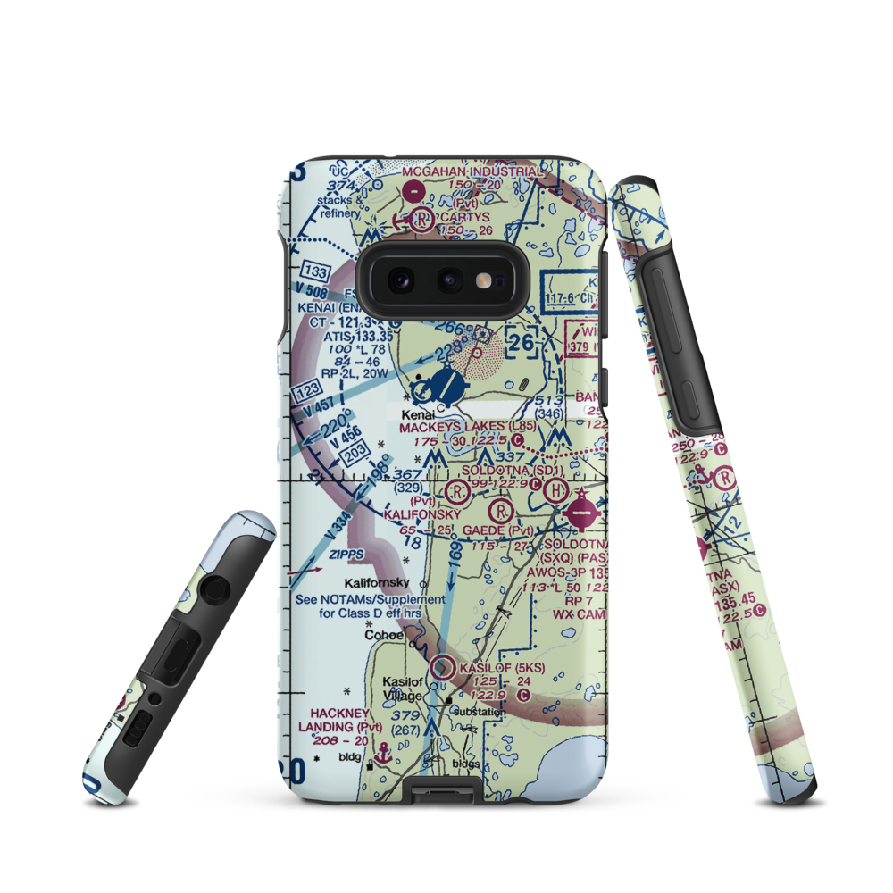 Doyle Estates Airport (30AK) VFR Sectional Samsung Phone Case Samsung Galaxy S10e model shown