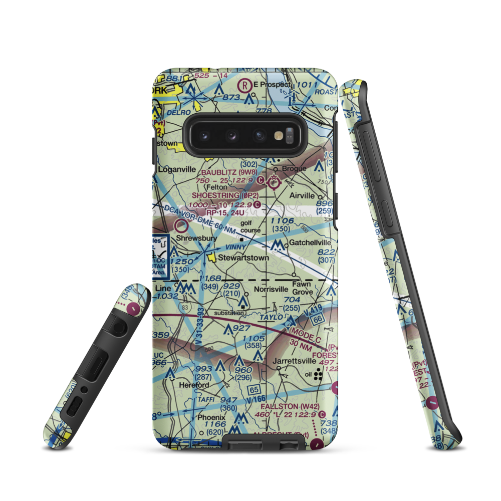 Draco STOLport (84PN) VFR Sectional Samsung Phone Case Samsung Galaxy S10 model shown