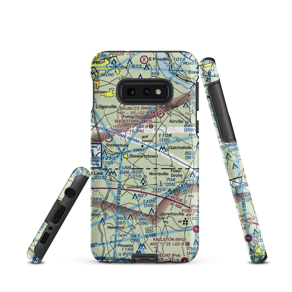 Draco STOLport (84PN) VFR Sectional Samsung Phone Case Samsung Galaxy S10e model shown
