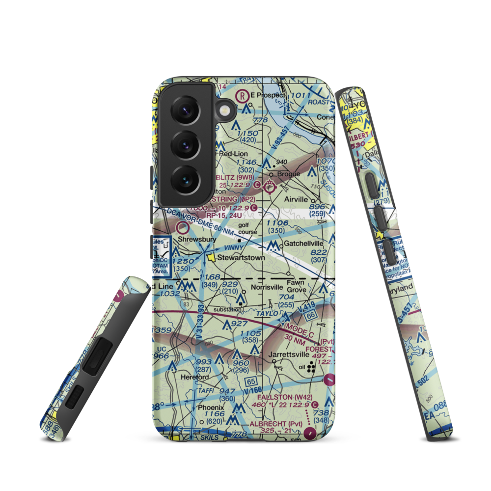 Draco STOLport (84PN) VFR Sectional Samsung Phone Case Samsung Galaxy S22 model shown