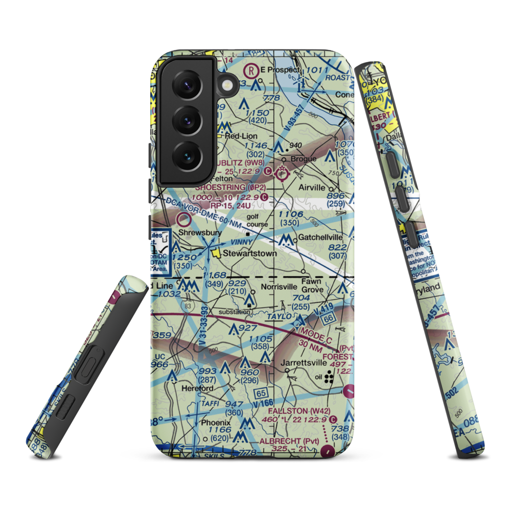 Draco STOLport (84PN) VFR Sectional Samsung Phone Case Samsung Galaxy S22 Plus model shown