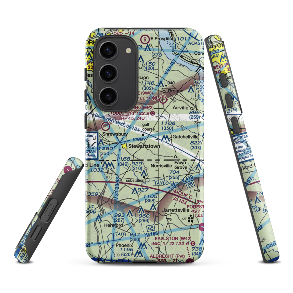 Draco STOLport (84PN) VFR Sectional Samsung Phone Case Samsung Galaxy S23 Plus model shown
