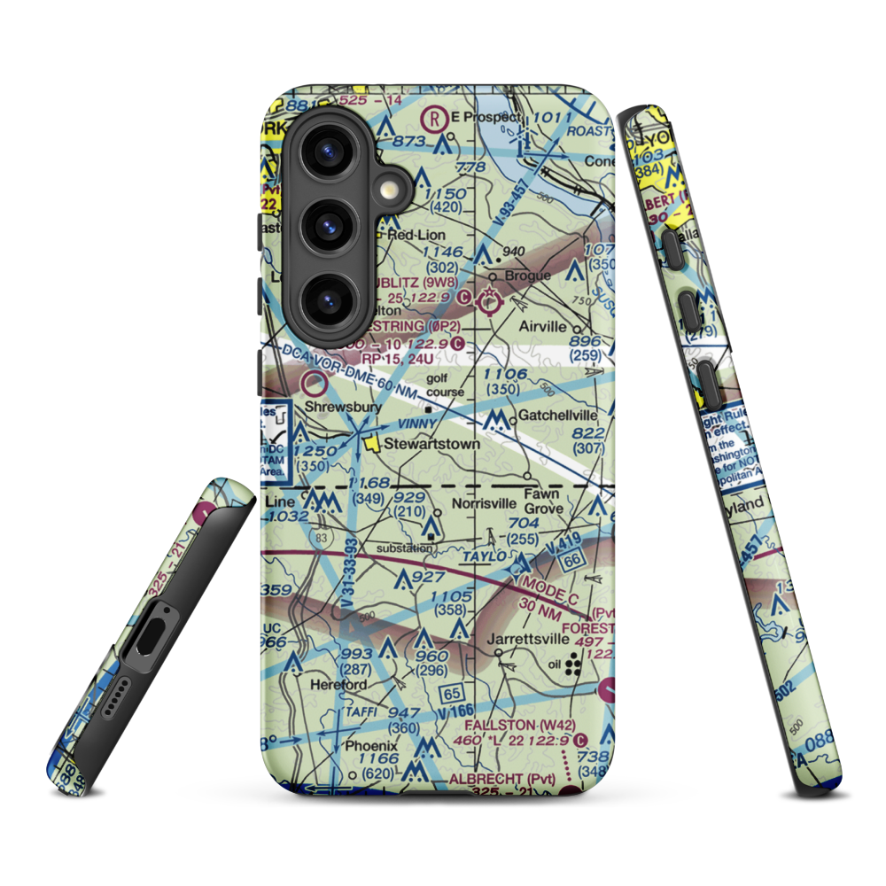 Draco STOLport (84PN) VFR Sectional Samsung Phone Case Samsung Galaxy S24 Plus model shown