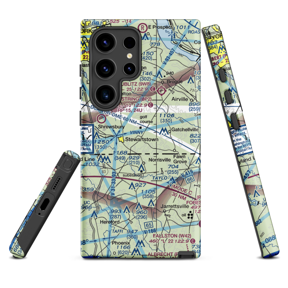 Draco STOLport (84PN) VFR Sectional Samsung Phone Case Samsung Galaxy S24 Ultra model shown