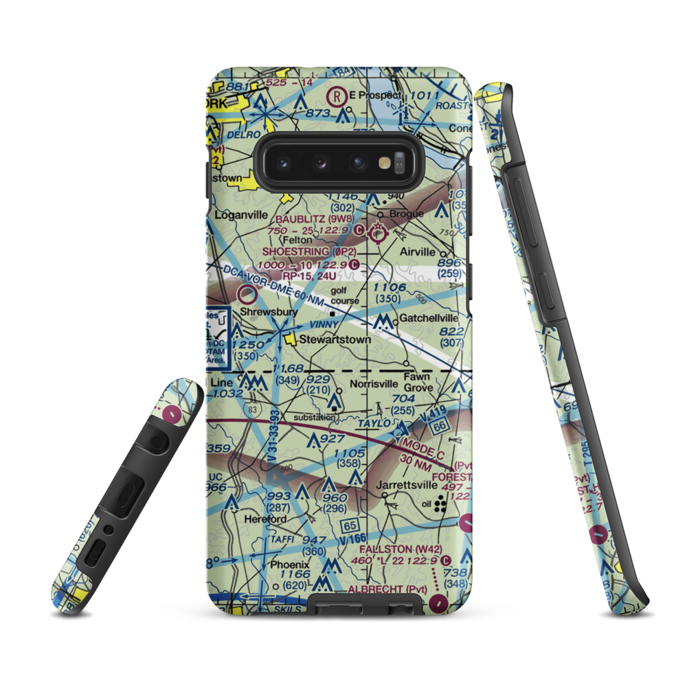 Draco STOLport (84PN) VFR Sectional Samsung Phone Case Samsung Galaxy S10 Plus model shown