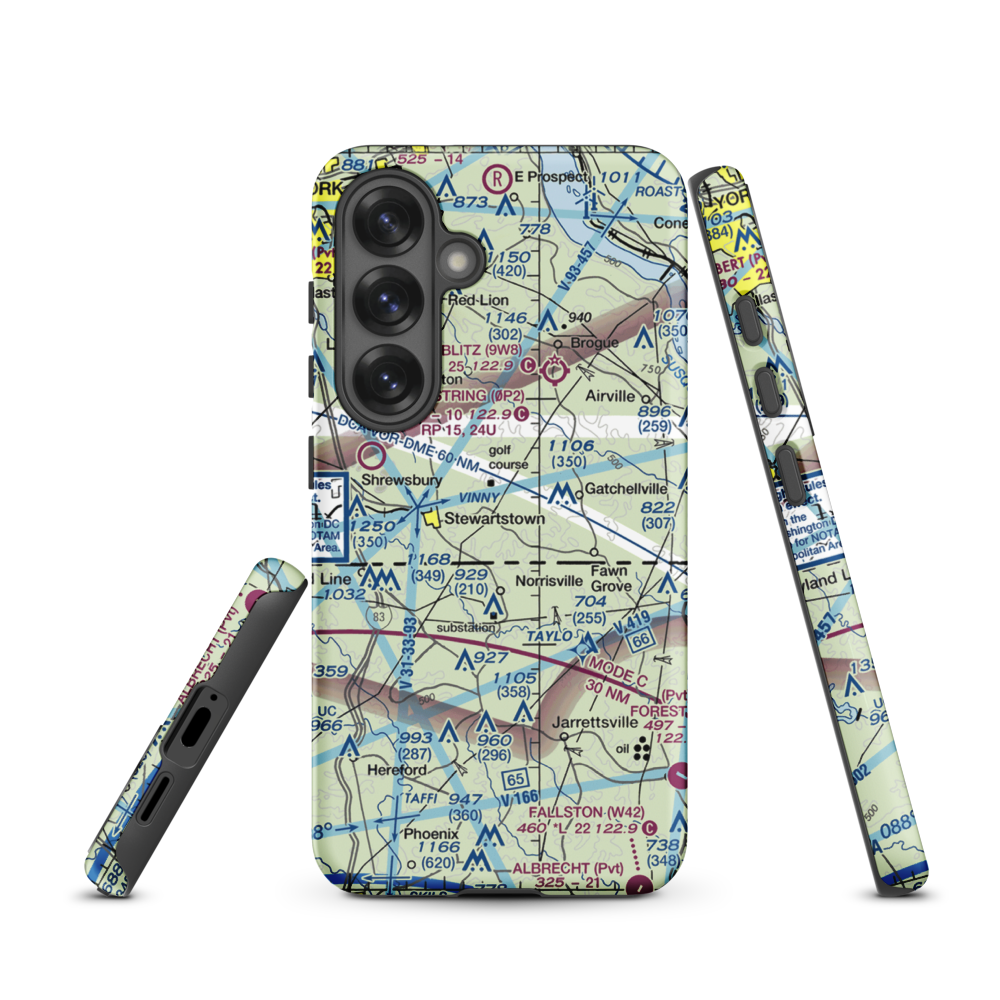 Draco STOLport (84PN) VFR Sectional Samsung Phone Case Samsung Galaxy S25 model shown