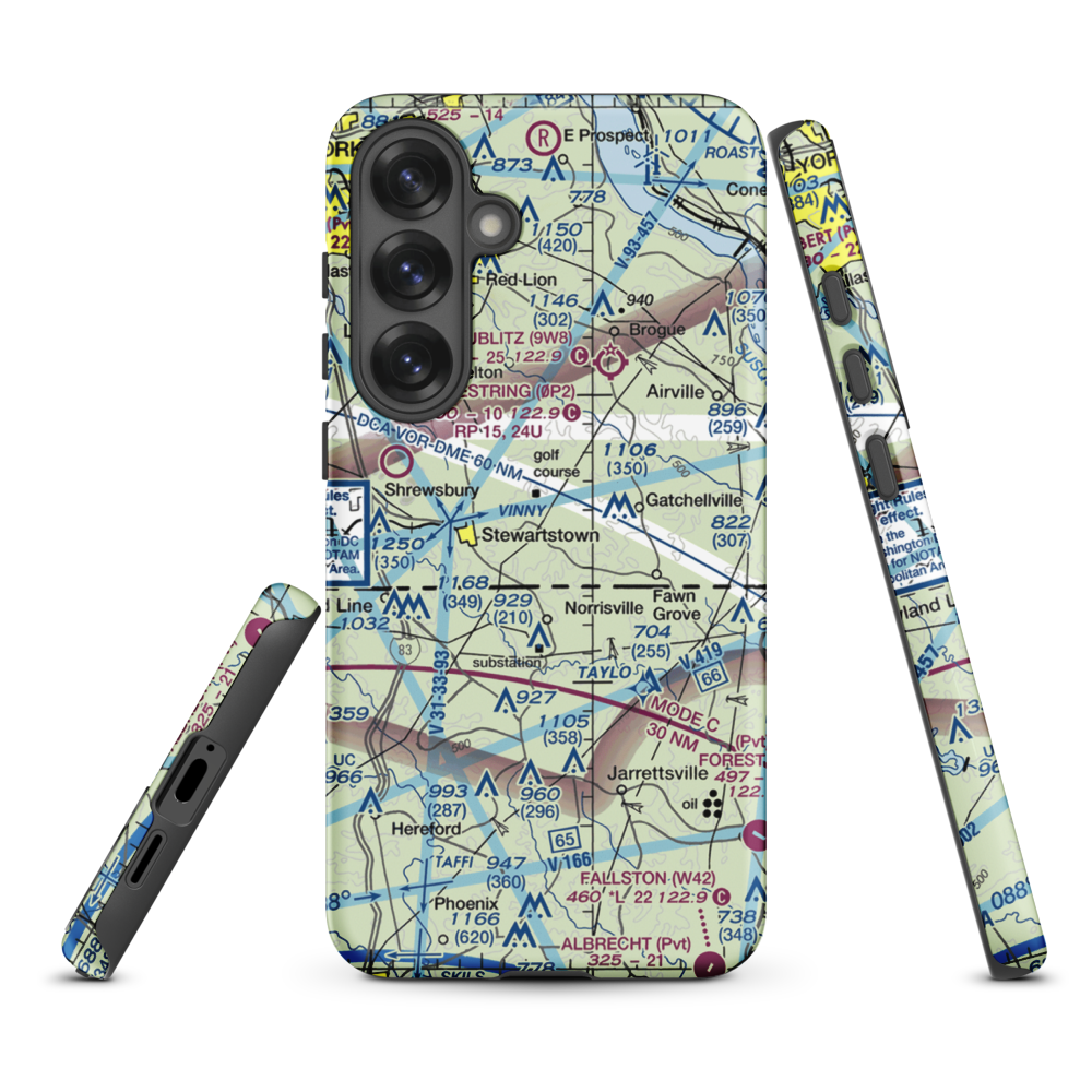 Draco STOLport (84PN) VFR Sectional Samsung Phone Case Samsung Galaxy S25 Plus model shown