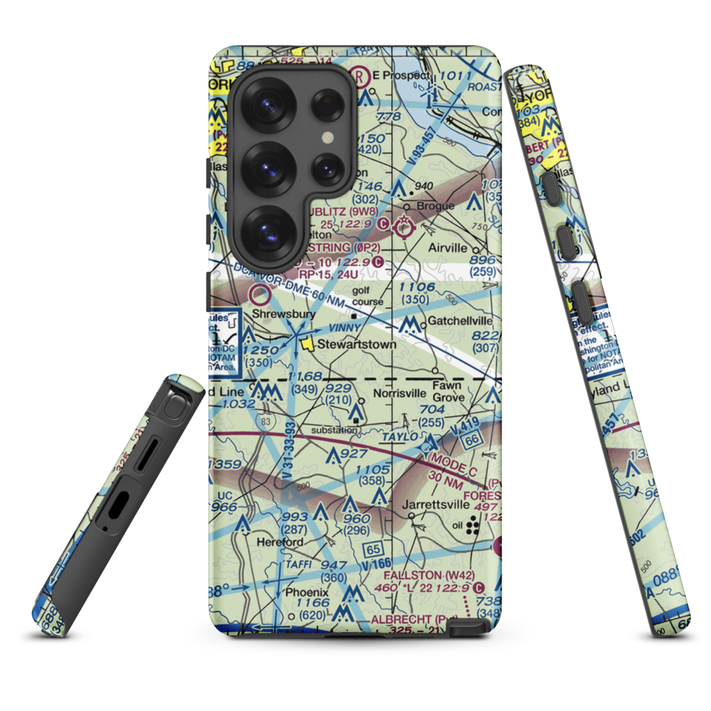 Draco STOLport (84PN) VFR Sectional Samsung Phone Case Samsung Galaxy S25 Ultra model shown