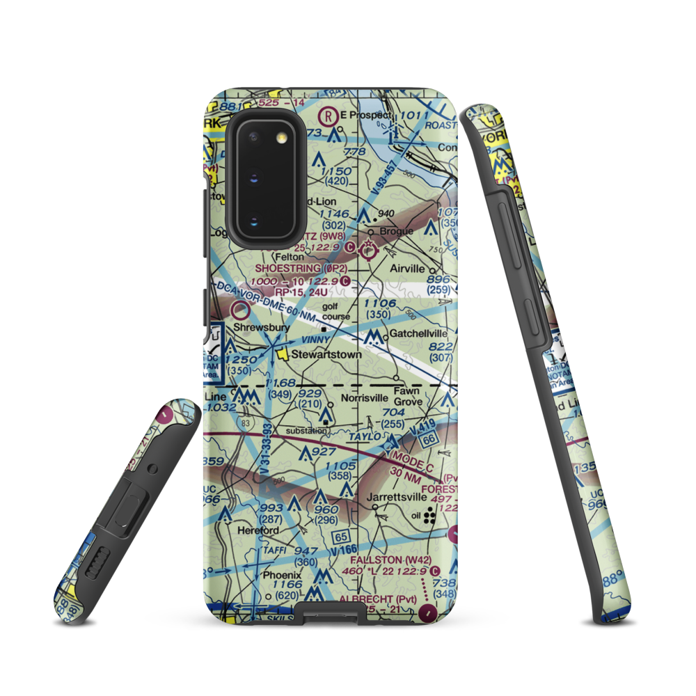 Draco STOLport (84PN) VFR Sectional Samsung Phone Case Samsung Galaxy S20 model shown