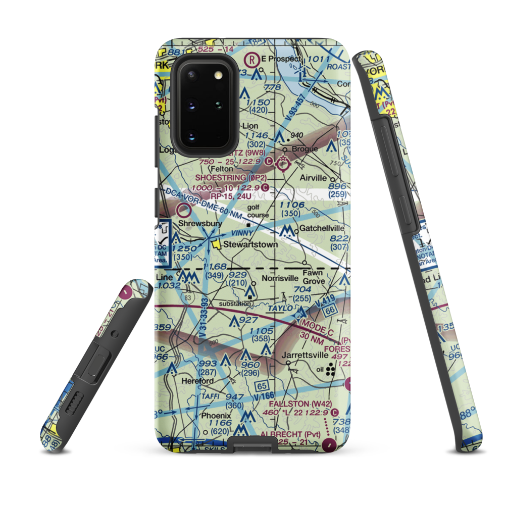 Draco STOLport (84PN) VFR Sectional Samsung Phone Case Samsung Galaxy S20 Plus model shown