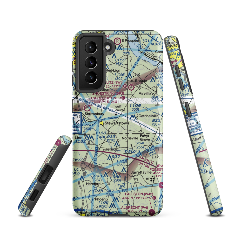 Draco STOLport (84PN) VFR Sectional Samsung Phone Case Samsung Galaxy S21 model shown