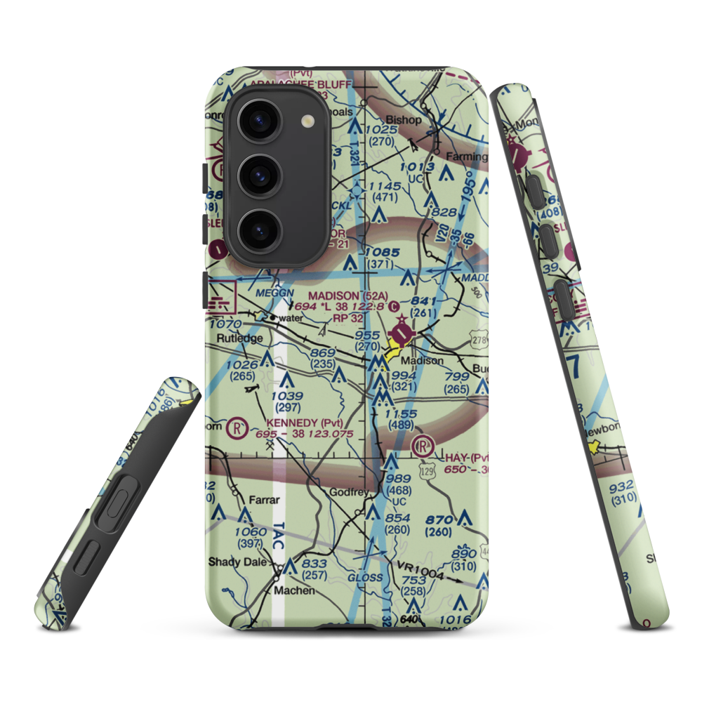 Dream Team Airport (GA50) VFR Sectional Samsung Phone Case Samsung Galaxy S23 Plus model shown