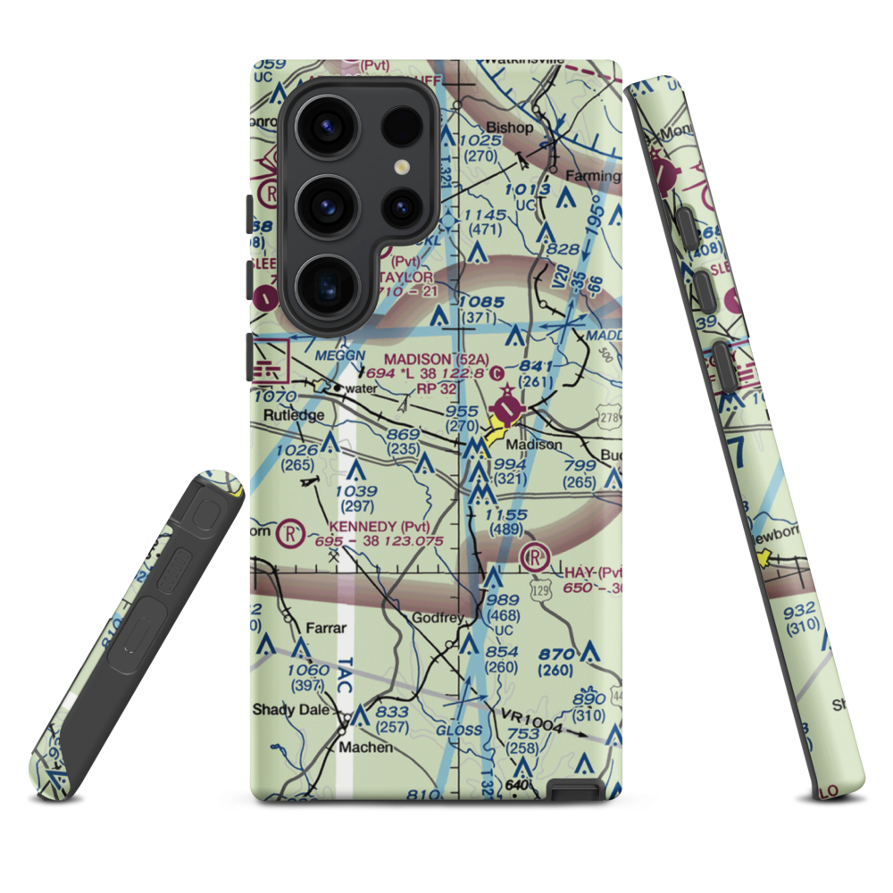 Dream Team Airport (GA50) VFR Sectional Samsung Phone Case Samsung Galaxy S23 Ultra model shown