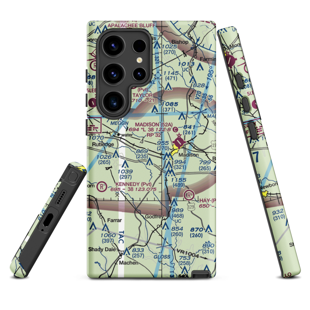 Dream Team Airport (GA50) VFR Sectional Samsung Phone Case Samsung Galaxy S24 Ultra model shown