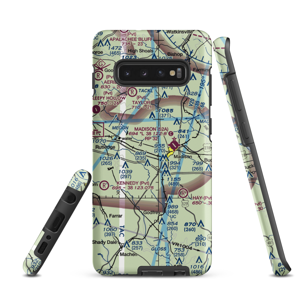 Dream Team Airport (GA50) VFR Sectional Samsung Phone Case Samsung Galaxy S10 Plus model shown