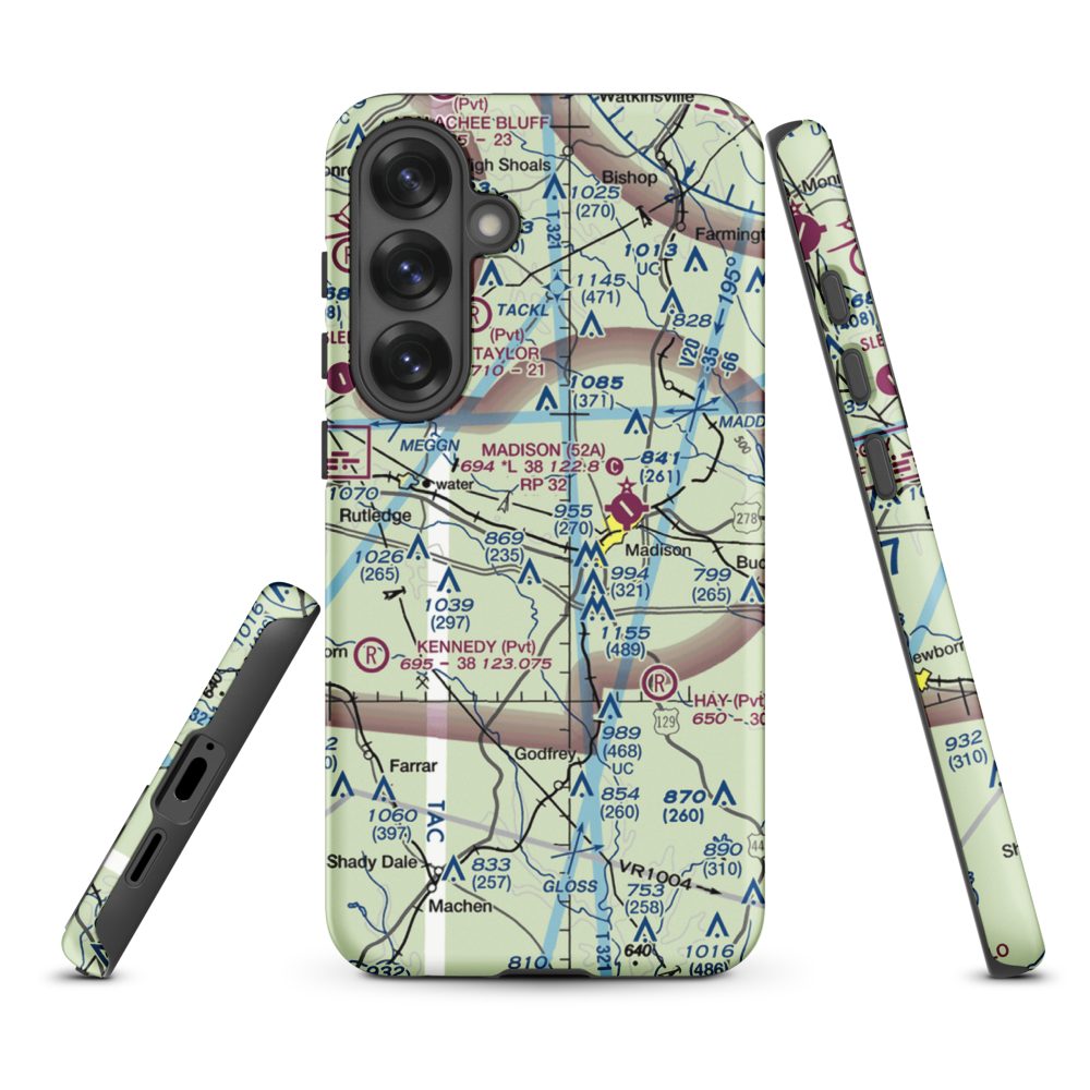 Dream Team Airport (GA50) VFR Sectional Samsung Phone Case Samsung Galaxy S25 Plus model shown