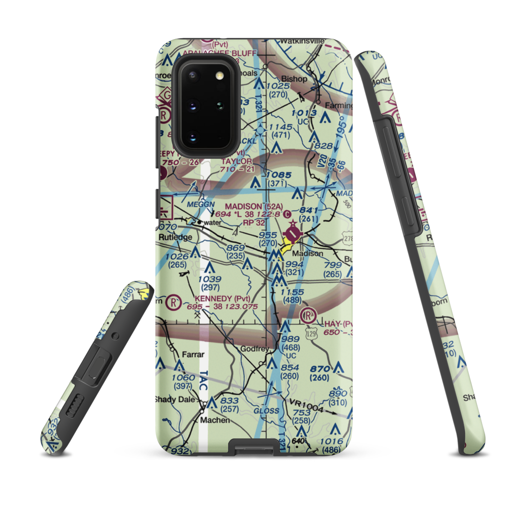 Dream Team Airport (GA50) VFR Sectional Samsung Phone Case Samsung Galaxy S20 Plus model shown