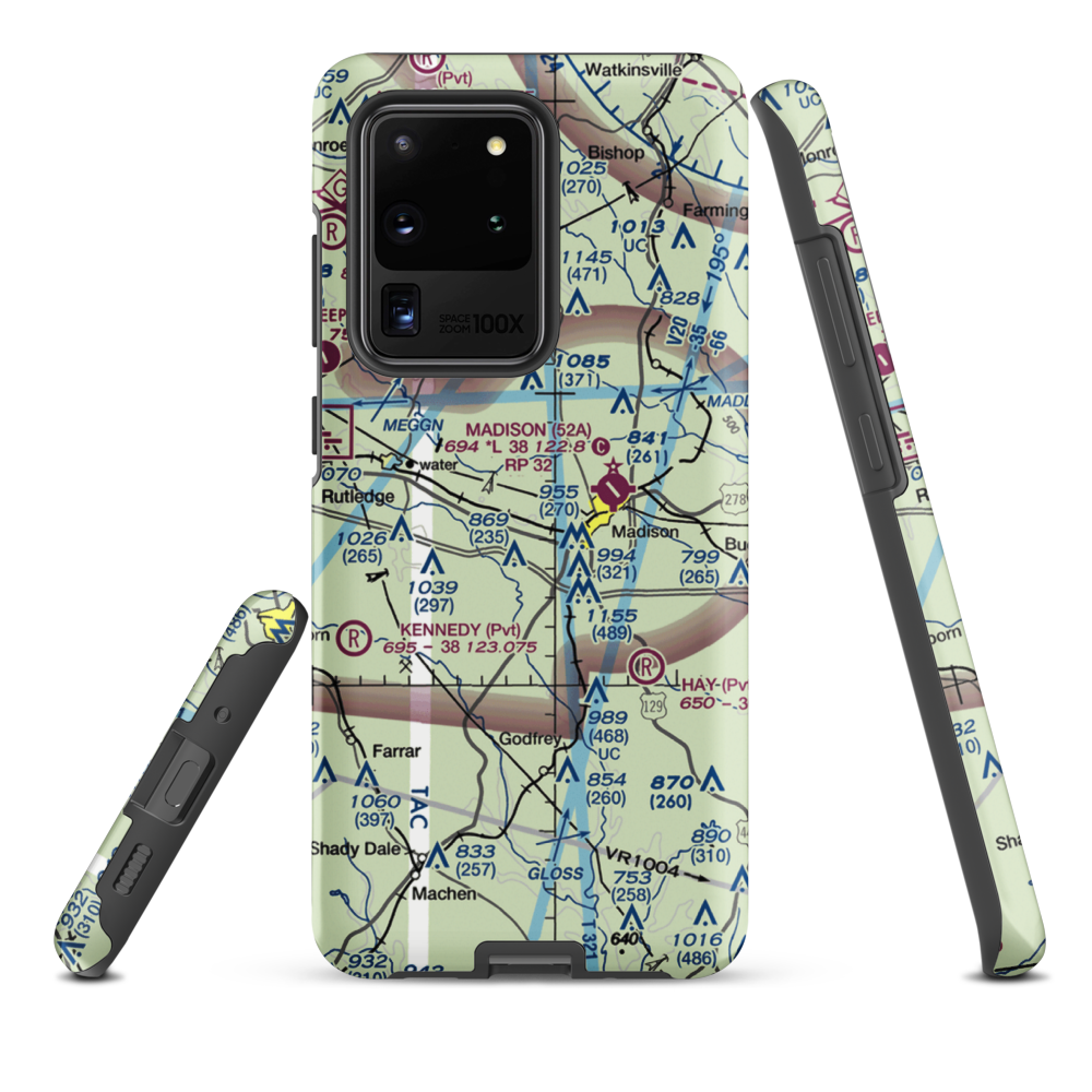 Dream Team Airport (GA50) VFR Sectional Samsung Phone Case Samsung Galaxy S20 Ultra model shown