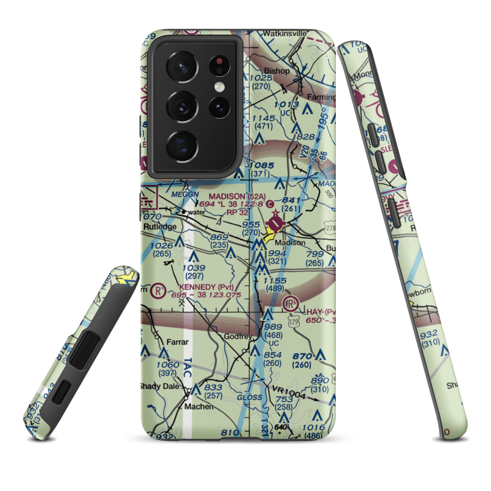 Dream Team Airport (GA50) VFR Sectional Samsung Phone Case Samsung Galaxy S21 Ultra model shown