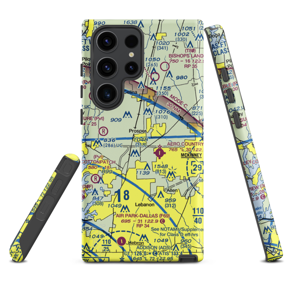 Drewery Airport (6TX3) VFR Sectional Samsung Phone Case Samsung Galaxy S23 Ultra model shown