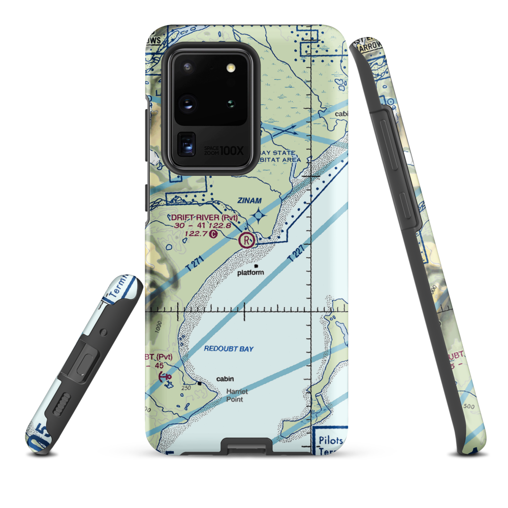 Drift River Airport (3AK5) VFR Sectional Samsung Phone Case Samsung Galaxy S20 Ultra model shown