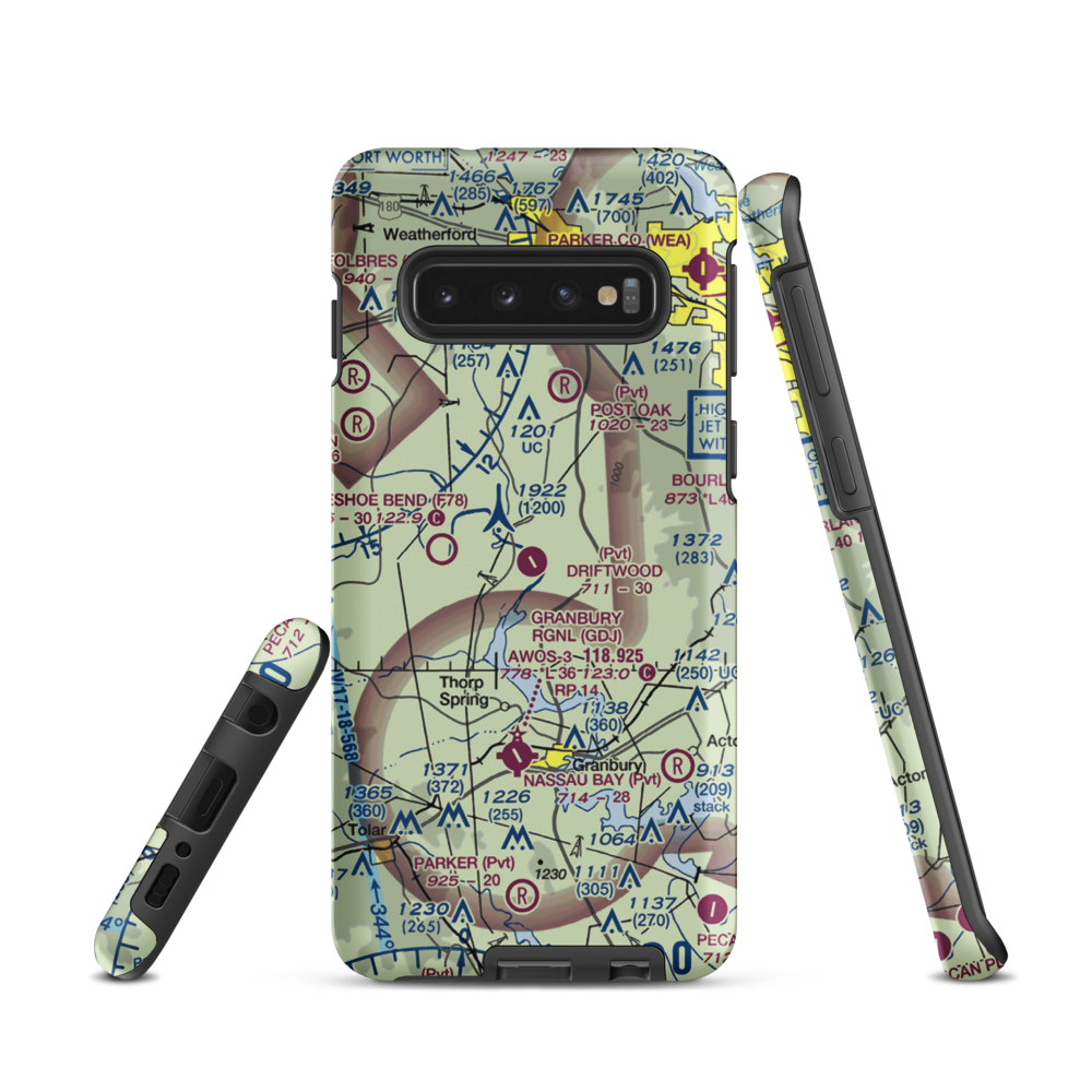Driftwood Ranch Airport (XA86) VFR Sectional Samsung Phone Case Samsung Galaxy S10 model shown